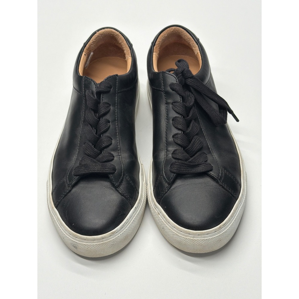 Koio Capri Onyx Black Leather Low Top Sneakers Made in Italy Mens 38